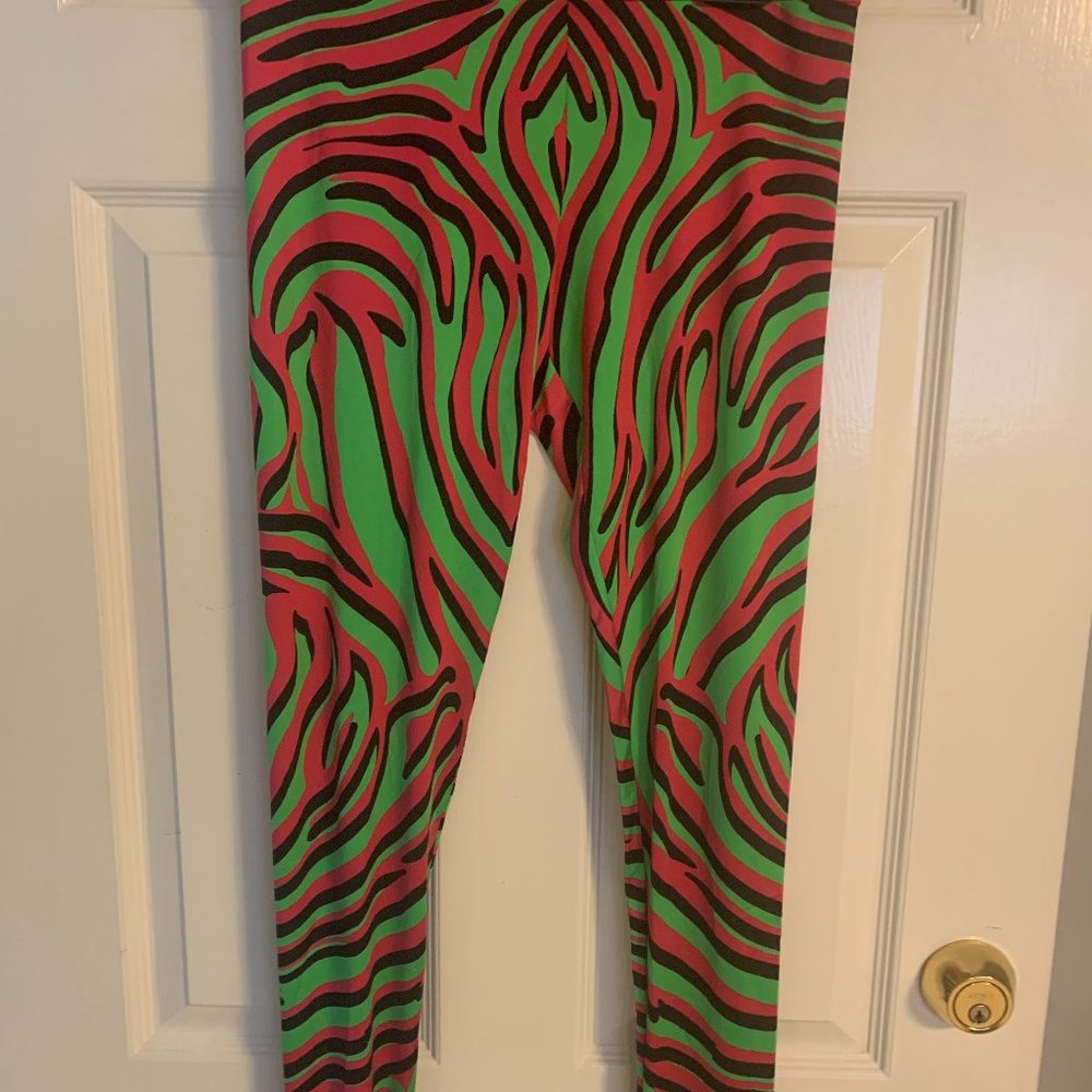 VERSACE WOMENS SPANDEX MULTI COLOR LEGGINGS SIZE 28 MEDIUM $700